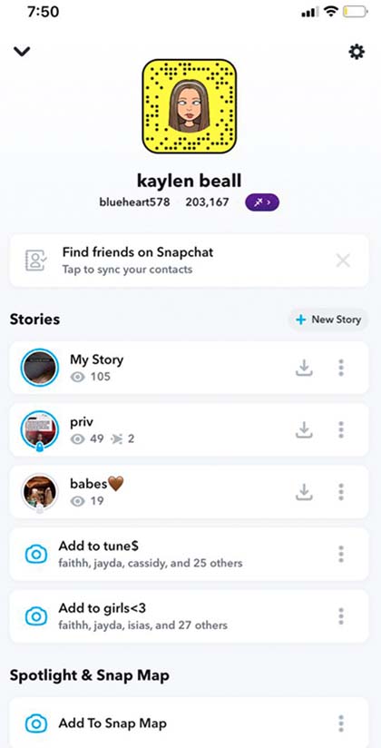 Hack Snapchat Kontaktliste
