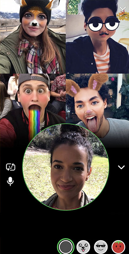 Abhören von Snapchat-Anrufen